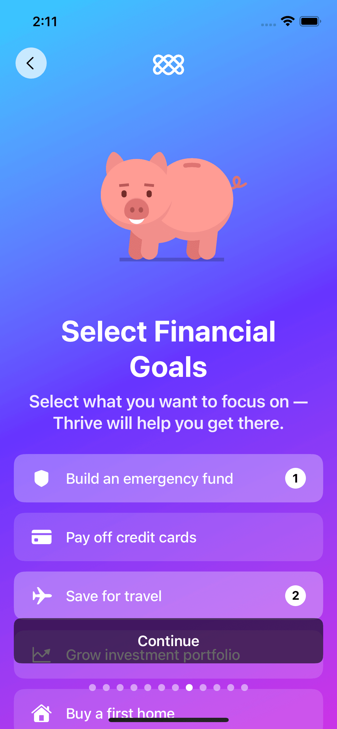 Financial goals visualization