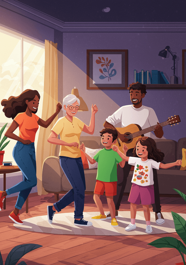 Family celebrating financial milestones